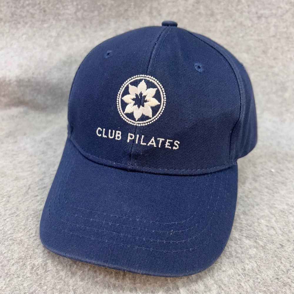 Club Pilates Logo Womens Navy Blue Club Pilates Hat Embroidered Strap OSFM